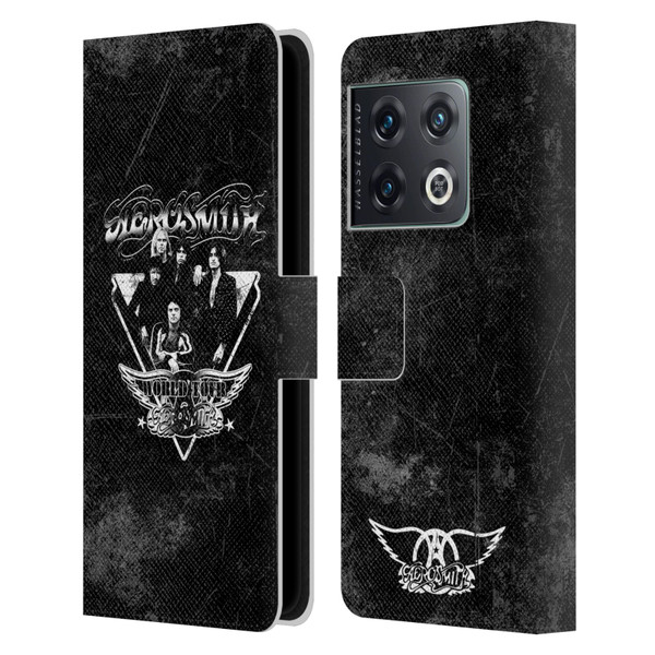 Aerosmith Black And White World Tour Leather Book Wallet Case Cover For OnePlus 10 Pro