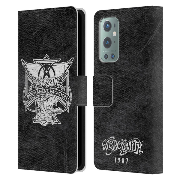 Aerosmith Black And White 1987 Permanent Vacation Leather Book Wallet Case Cover For OnePlus 9