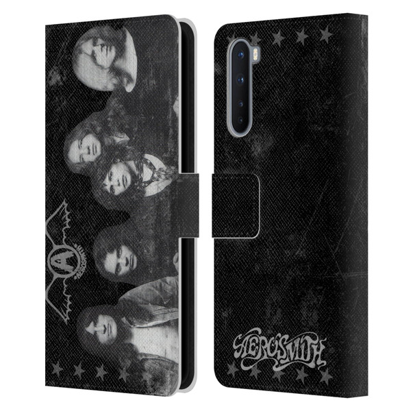Aerosmith Black And White Vintage Photo Leather Book Wallet Case Cover For OnePlus Nord 5G