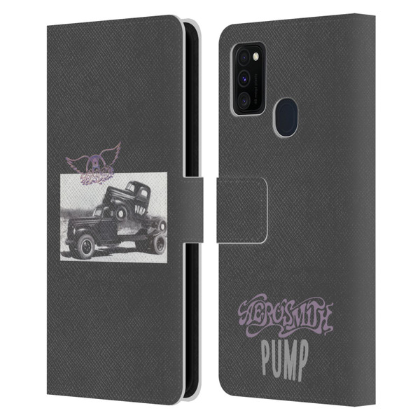 Aerosmith Black And White The Pump Leather Book Wallet Case Cover For Samsung Galaxy M30s (2019)/M21 (2020)