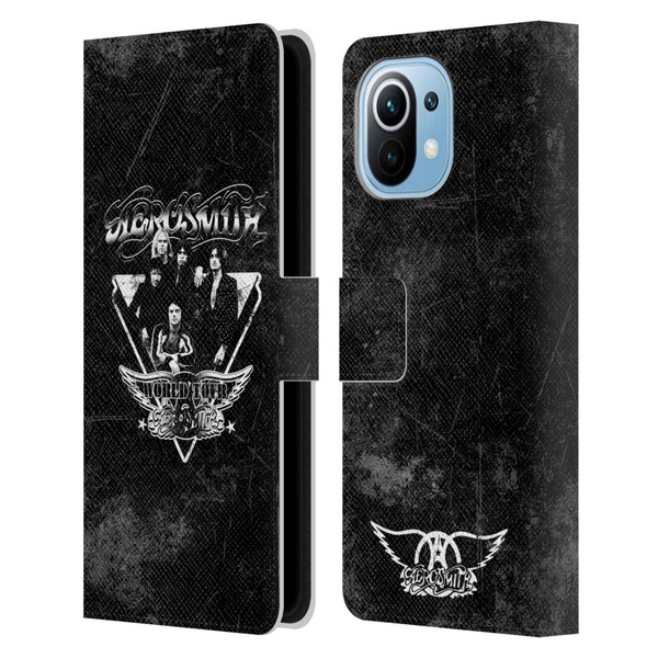 Aerosmith Black And White World Tour Leather Book Wallet Case Cover For Xiaomi Mi 11