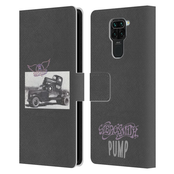 Aerosmith Black And White The Pump Leather Book Wallet Case Cover For Xiaomi Redmi Note 9 / Redmi 10X 4G