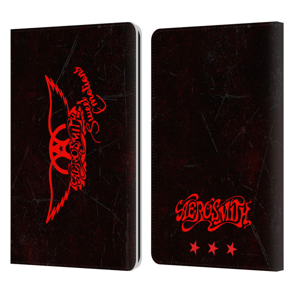 Aerosmith Classics Red Winged Sweet Emotions Leather Book Wallet Case Cover For Amazon Kindle Paperwhite 1 / 2 / 3