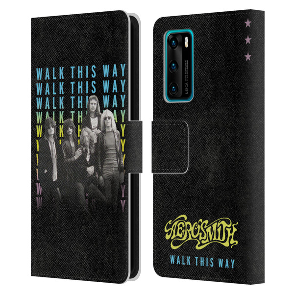 Aerosmith Classics Walk This Way Leather Book Wallet Case Cover For Huawei P40 5G