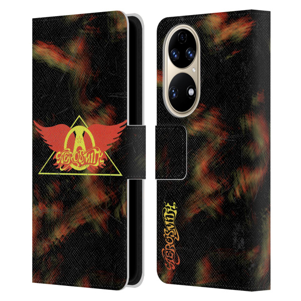 Aerosmith Classics Triangle Winged Leather Book Wallet Case Cover For Huawei P50