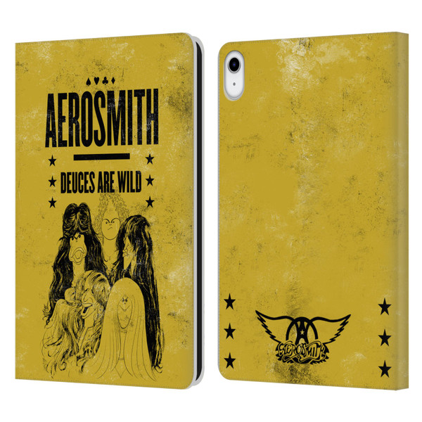 Aerosmith Classics Deuces Are Wild Leather Book Wallet Case Cover For Apple iPad 10.9 (2022)