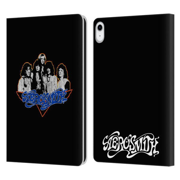 Aerosmith Classics Group Photo Vintage Leather Book Wallet Case Cover For Apple iPad 10.9 (2022)