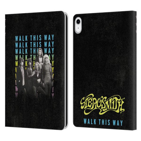 Aerosmith Classics Walk This Way Leather Book Wallet Case Cover For Apple iPad 10.9 (2022)