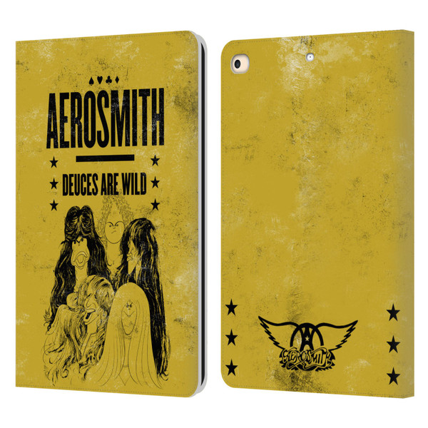 Aerosmith Classics Deuces Are Wild Leather Book Wallet Case Cover For Apple iPad 9.7 2017 / iPad 9.7 2018