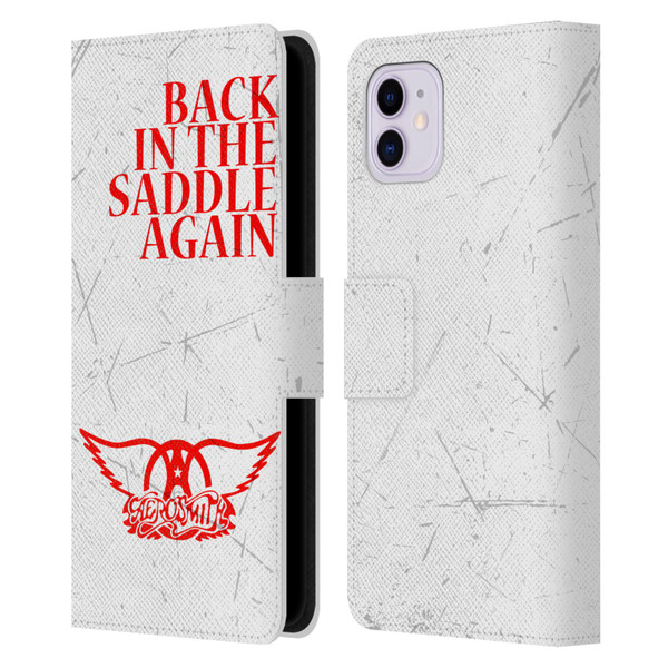 Aerosmith Classics Back In The Saddle Again Leather Book Wallet Case Cover For Apple iPhone 11