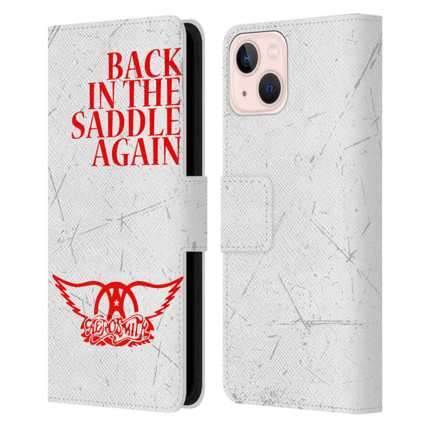 Aerosmith Classics Back In The Saddle Again Leather Book Wallet Case Cover For Apple iPhone 13