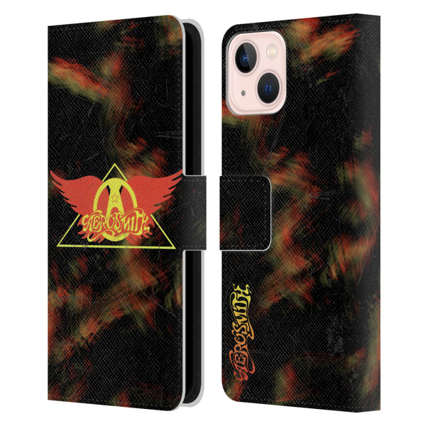 Aerosmith Classics Triangle Winged Leather Book Wallet Case Cover For Apple iPhone 13