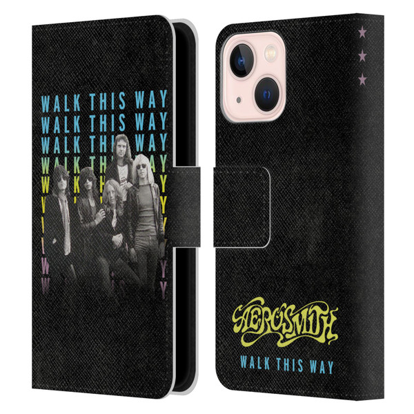 Aerosmith Classics Walk This Way Leather Book Wallet Case Cover For Apple iPhone 13 Mini