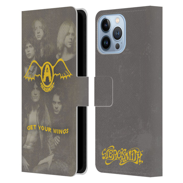 Aerosmith Classics Get Your Wings Leather Book Wallet Case Cover For Apple iPhone 13 Pro Max