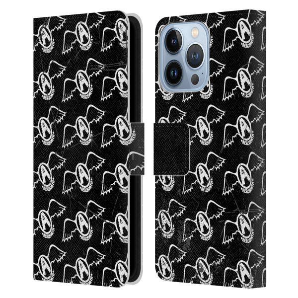Aerosmith Classics Logo Pattern Leather Book Wallet Case Cover For Apple iPhone 13 Pro