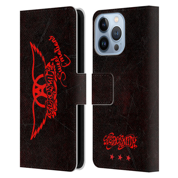 Aerosmith Classics Red Winged Sweet Emotions Leather Book Wallet Case Cover For Apple iPhone 13 Pro
