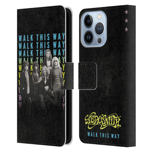 Aerosmith Classics Walk This Way Leather Book Wallet Case Cover For Apple iPhone 13 Pro