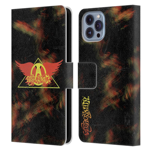 Aerosmith Classics Triangle Winged Leather Book Wallet Case Cover For Apple iPhone 14