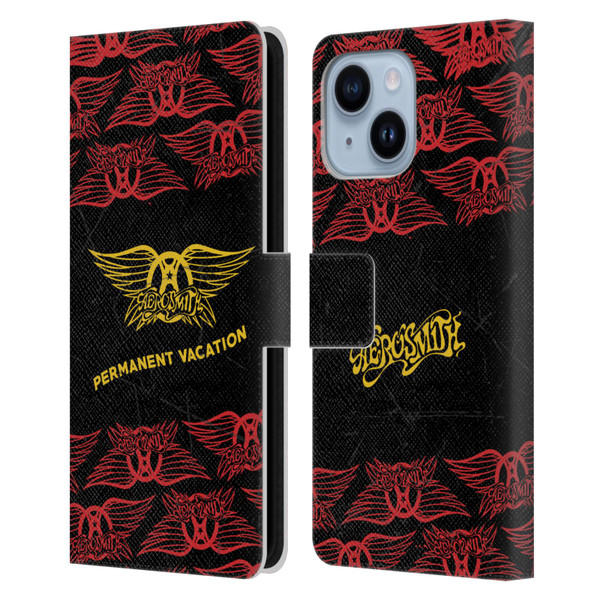 Aerosmith Classics Permanent Vacation Leather Book Wallet Case Cover For Apple iPhone 14 Plus
