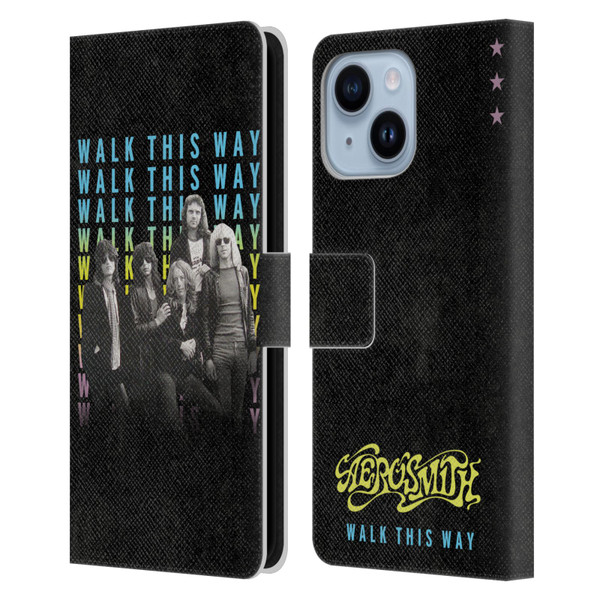 Aerosmith Classics Walk This Way Leather Book Wallet Case Cover For Apple iPhone 14 Plus