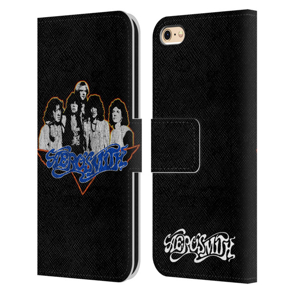 Aerosmith Classics Group Photo Vintage Leather Book Wallet Case Cover For Apple iPhone 6 / iPhone 6s