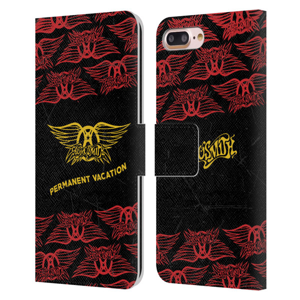 Aerosmith Classics Permanent Vacation Leather Book Wallet Case Cover For Apple iPhone 7 Plus / iPhone 8 Plus