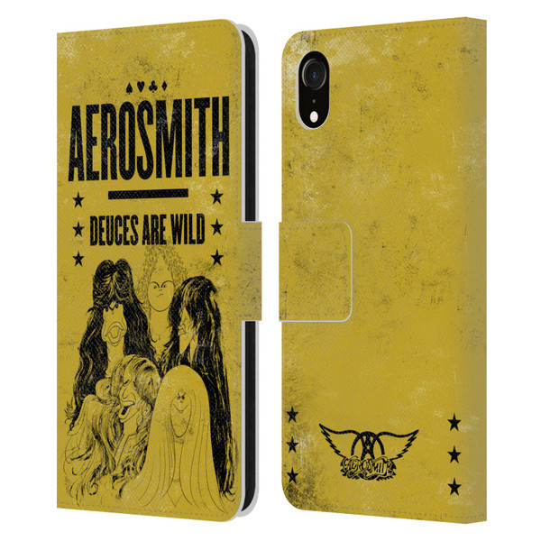 Aerosmith Classics Deuces Are Wild Leather Book Wallet Case Cover For Apple iPhone XR