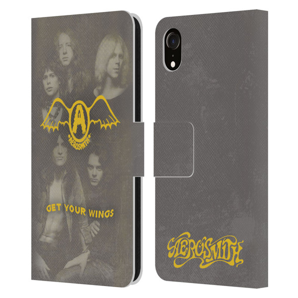Aerosmith Classics Get Your Wings Leather Book Wallet Case Cover For Apple iPhone XR
