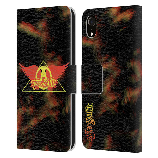 Aerosmith Classics Triangle Winged Leather Book Wallet Case Cover For Apple iPhone XR