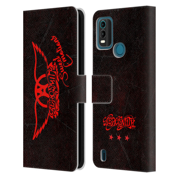 Aerosmith Classics Red Winged Sweet Emotions Leather Book Wallet Case Cover For Nokia G11 Plus