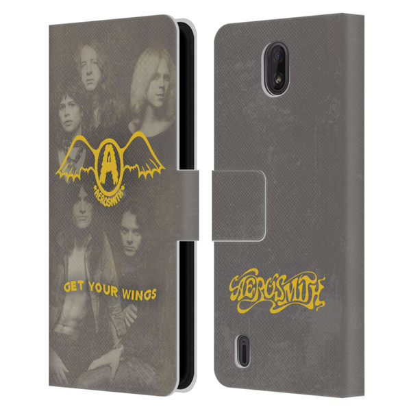 Aerosmith Classics Get Your Wings Leather Book Wallet Case Cover For Nokia C01 Plus/C1 2nd Edition