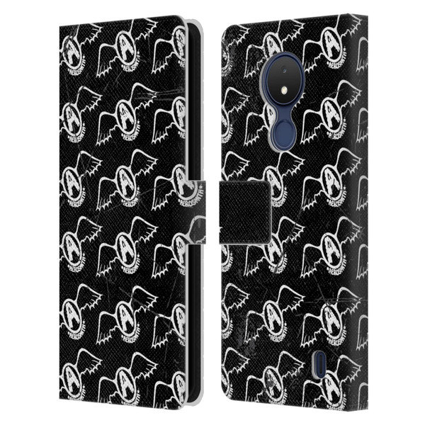 Aerosmith Classics Logo Pattern Leather Book Wallet Case Cover For Nokia C21