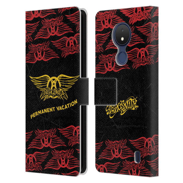 Aerosmith Classics Permanent Vacation Leather Book Wallet Case Cover For Nokia C21