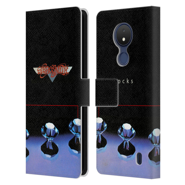 Aerosmith Classics Rocks Leather Book Wallet Case Cover For Nokia C21