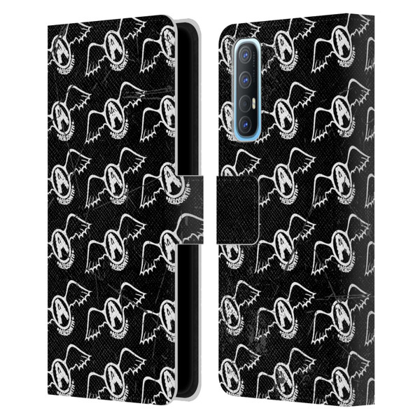 Aerosmith Classics Logo Pattern Leather Book Wallet Case Cover For OPPO Find X2 Neo 5G