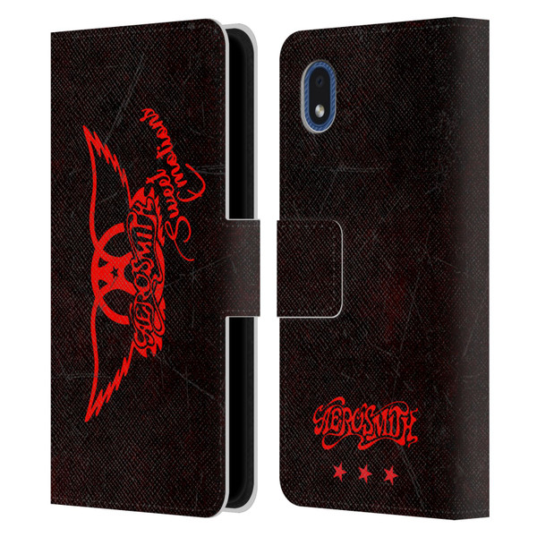 Aerosmith Classics Red Winged Sweet Emotions Leather Book Wallet Case Cover For Samsung Galaxy A01 Core (2020)