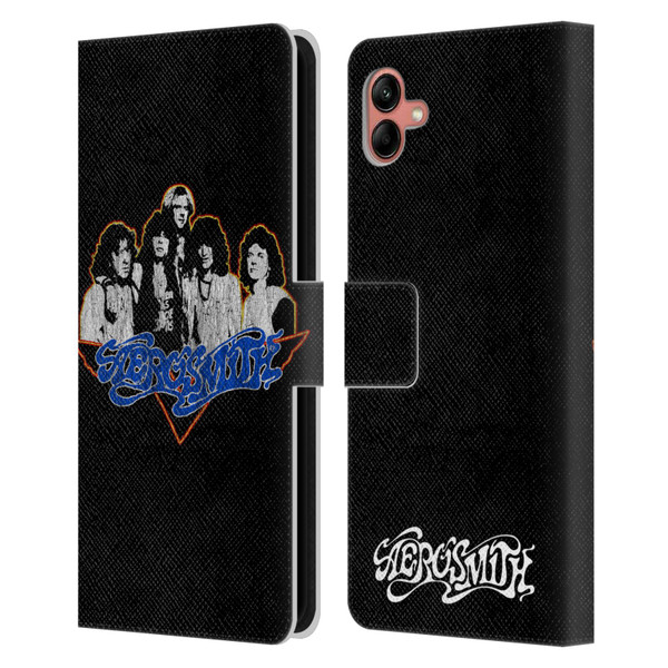 Aerosmith Classics Group Photo Vintage Leather Book Wallet Case Cover For Samsung Galaxy A04 (2022)