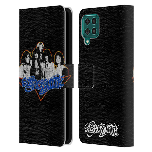 Aerosmith Classics Group Photo Vintage Leather Book Wallet Case Cover For Samsung Galaxy F62 (2021)