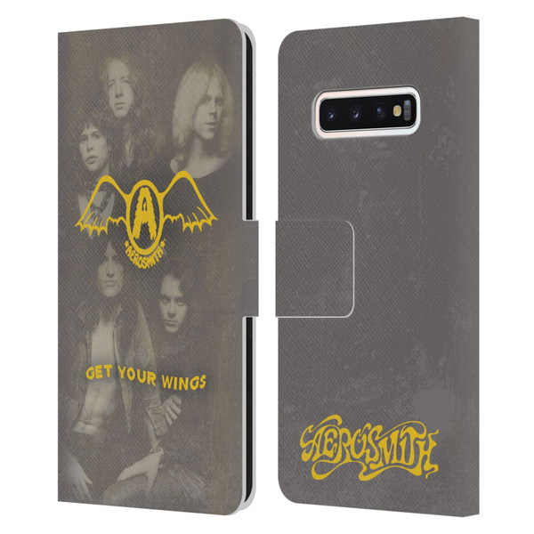 Aerosmith Classics Get Your Wings Leather Book Wallet Case Cover For Samsung Galaxy S10