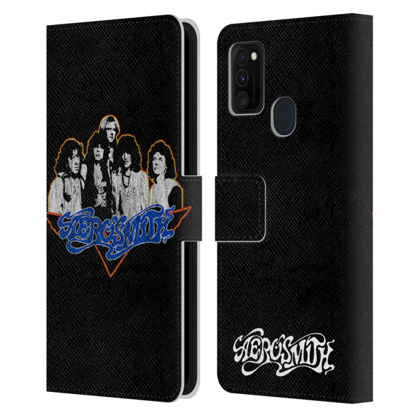 Aerosmith Classics Group Photo Vintage Leather Book Wallet Case Cover For Samsung Galaxy M30s (2019)/M21 (2020)