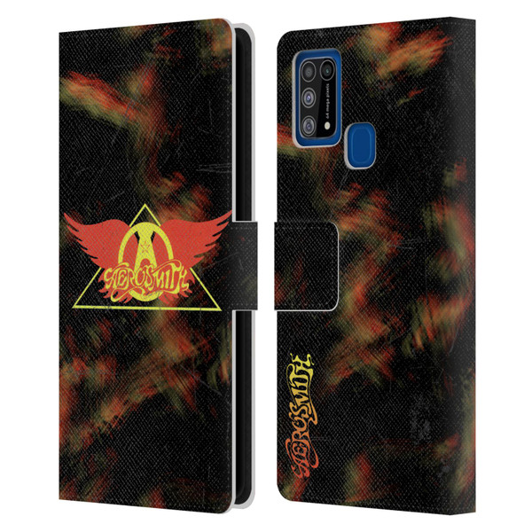 Aerosmith Classics Triangle Winged Leather Book Wallet Case Cover For Samsung Galaxy M31 (2020)