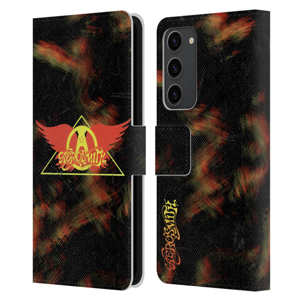 Aerosmith Classics Triangle Winged Leather Book Wallet Case Cover For Samsung Galaxy S23+ 5G