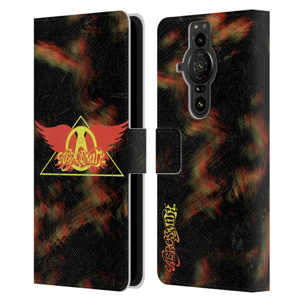 Aerosmith Classics Triangle Winged Leather Book Wallet Case Cover For Sony Xperia Pro-I