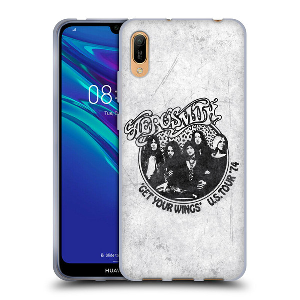 Aerosmith Black And White Get Your Wings US Tour Soft Gel Case for Huawei Y6 Pro (2019)