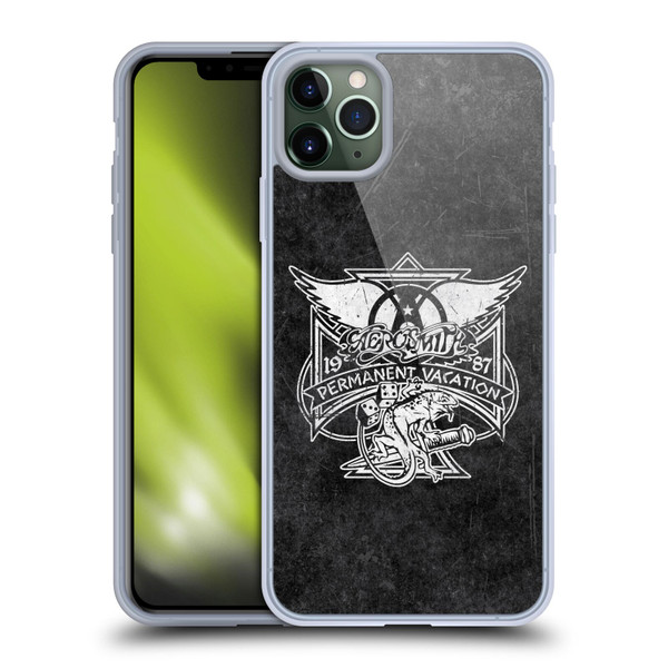 Aerosmith Black And White 1987 Permanent Vacation Soft Gel Case for Apple iPhone 11 Pro Max