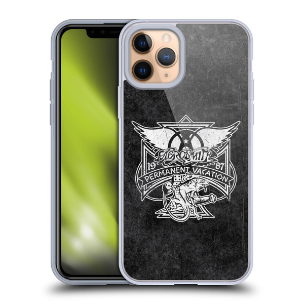 Aerosmith Black And White 1987 Permanent Vacation Soft Gel Case for Apple iPhone 11 Pro