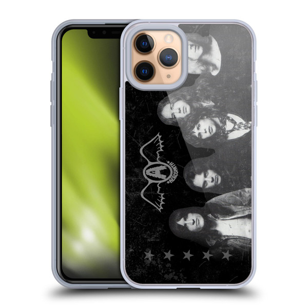 Aerosmith Black And White Vintage Photo Soft Gel Case for Apple iPhone 11 Pro