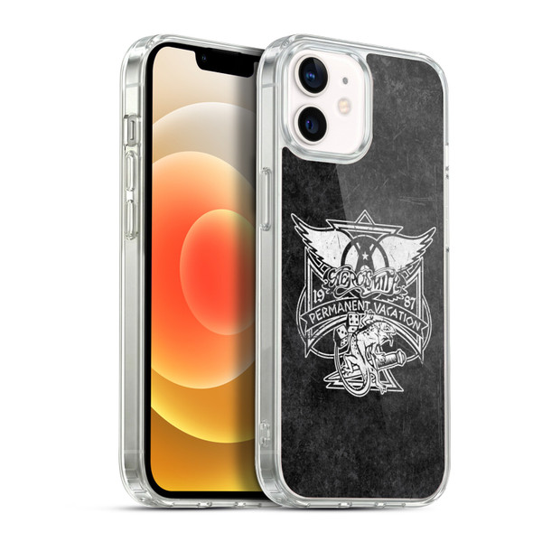 Aerosmith Black And White 1987 Permanent Vacation Soft Gel Case for Apple iPhone 12 / iPhone 12 Pro & MagSafe