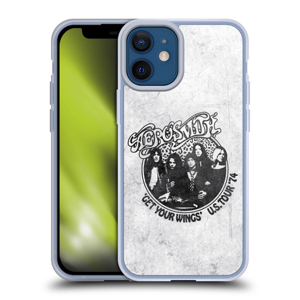 Aerosmith Black And White Get Your Wings US Tour Soft Gel Case for Apple iPhone 12 Mini