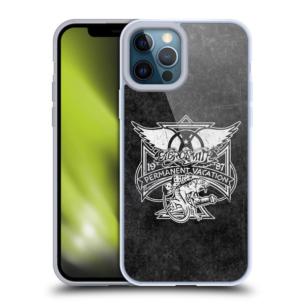 Aerosmith Black And White 1987 Permanent Vacation Soft Gel Case for Apple iPhone 12 Pro Max